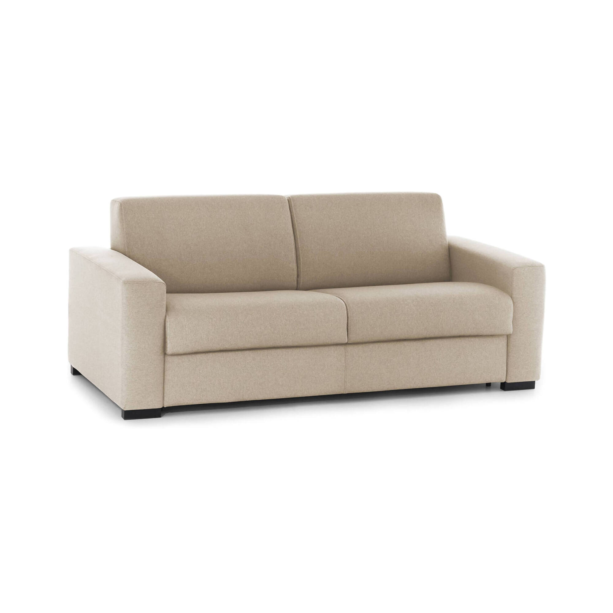 Divano fisso Azzurrite, Divano a 2 posti, 100% Made in Italy, SofÃ  Soggiorno in tessuto imbottito, con Braccioli standard, Cm 180x95h90, Beige