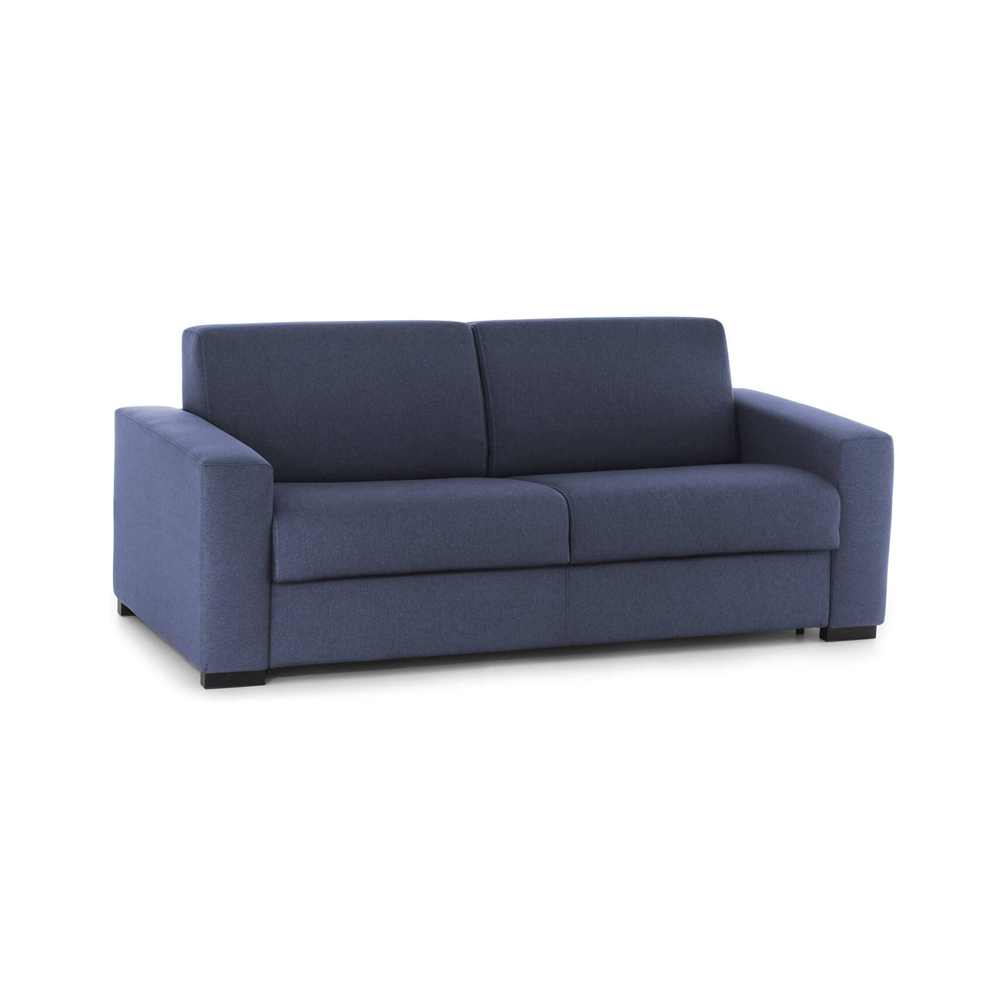 Divano fisso Azzurrite, Divano a 2 posti, 100% Made in Italy, SofÃ  Soggiorno in tessuto imbottito, con Braccioli standard, Cm 180x95h90, Blu