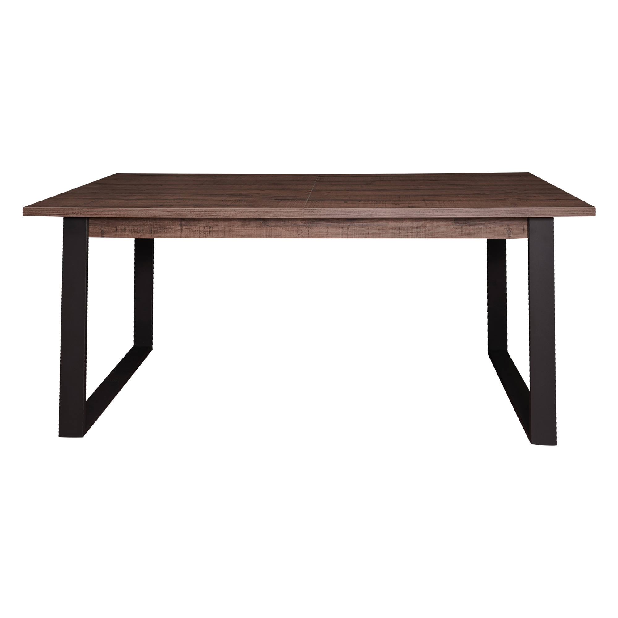 Tavolo allungabile 0, Tavolo da pranzo estensibile, Consolle multiuso con allunghe, con gambe in metallo, Made in Italy, Cm 180x91xh76, Rovere