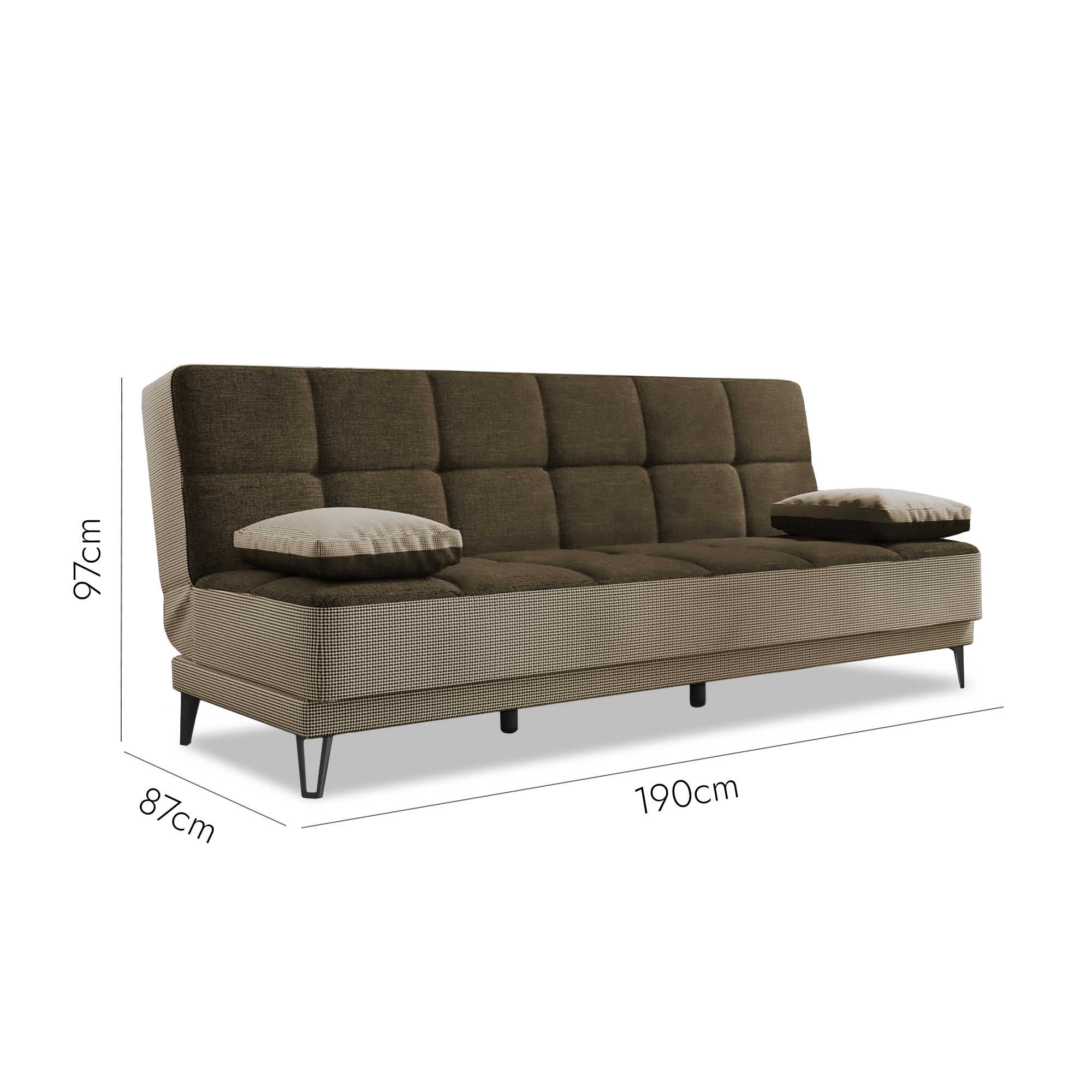 Divano letto Dfortin,Divano letto a 3 posti ,190x87h97 cm - Foto 12 di 14