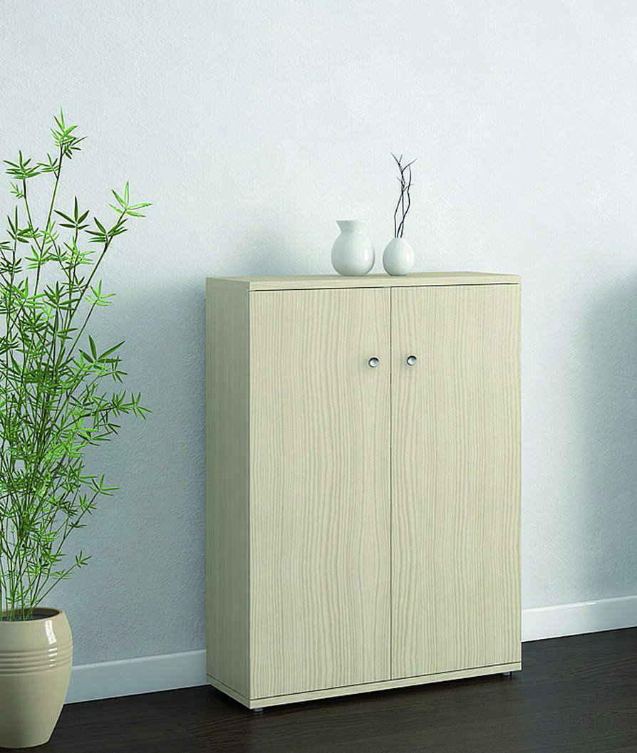Armadio multiuso 2 ante Alaterno, Mobile multifunzionale, Armadietto porta scarpe, Guardaroba porta scope, Made in Italy, 56x30h76 cm, Rovere