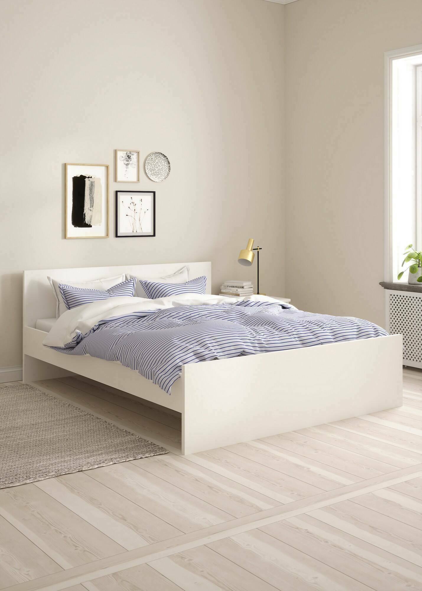 Image of Letto matrimoniale Kaitak, Sommier per camera da letto, Giroletto per stanza, Struttura porta materasso, 207x166 h80 cm, Bianco