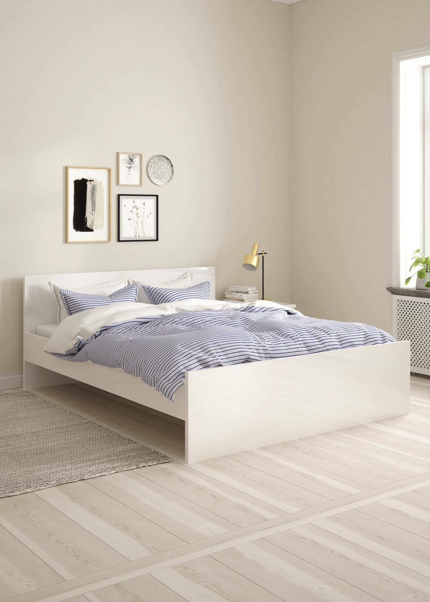 Image of Letto piazza e mezza Bolaven, Sommier per camera da letto, Giroletto per stanza, Struttura porta materasso, 207x166 h80 cm, Bianco