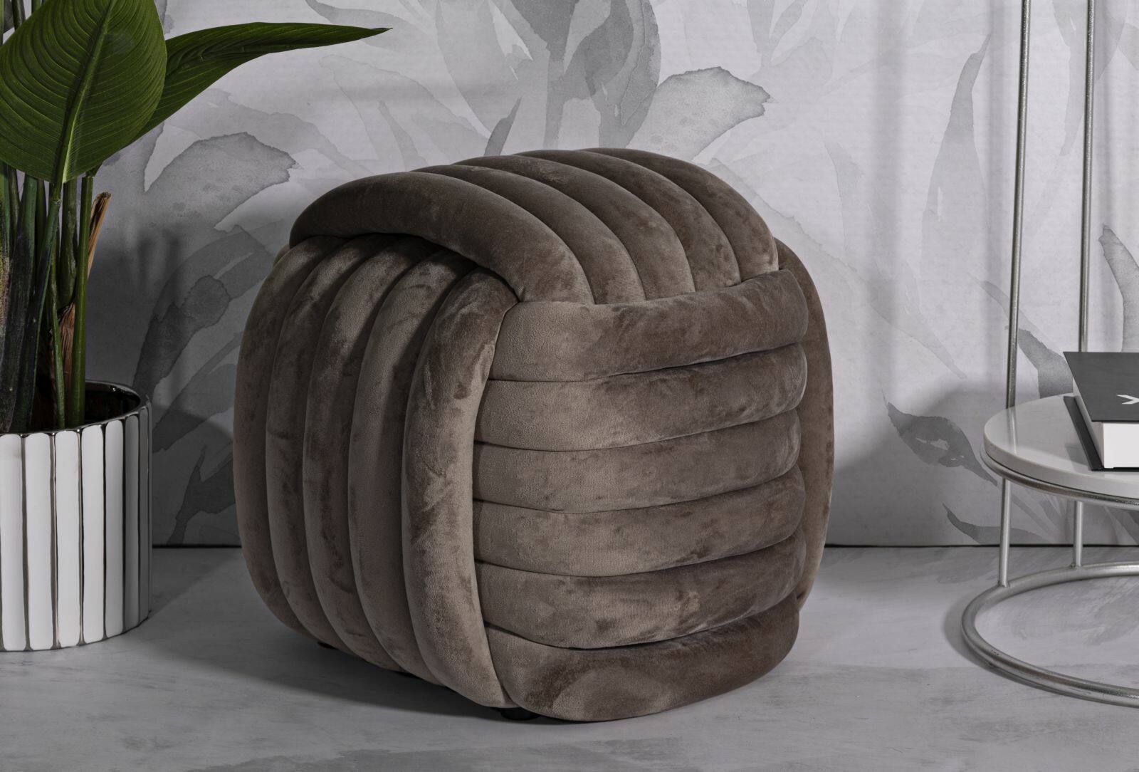 Pouf Bozzente, Poltrona multiuso, Scendiletto, Pouf poggiapiedi, 45x45 h45 cm, Grigio