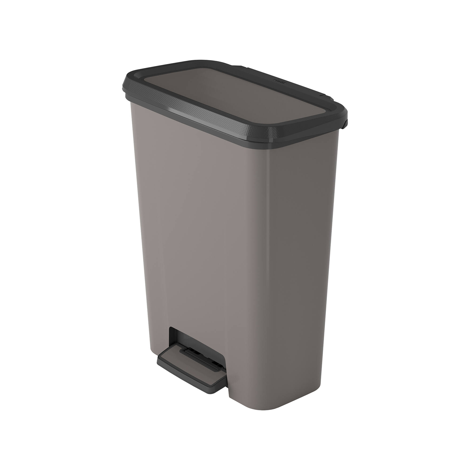 Image of Pattumiera Carleton, Cestino portarifiuti, Bidone per raccolta differenziata, Mobile per spazzatura, 48x29 h63 cm, Grigio scuro
