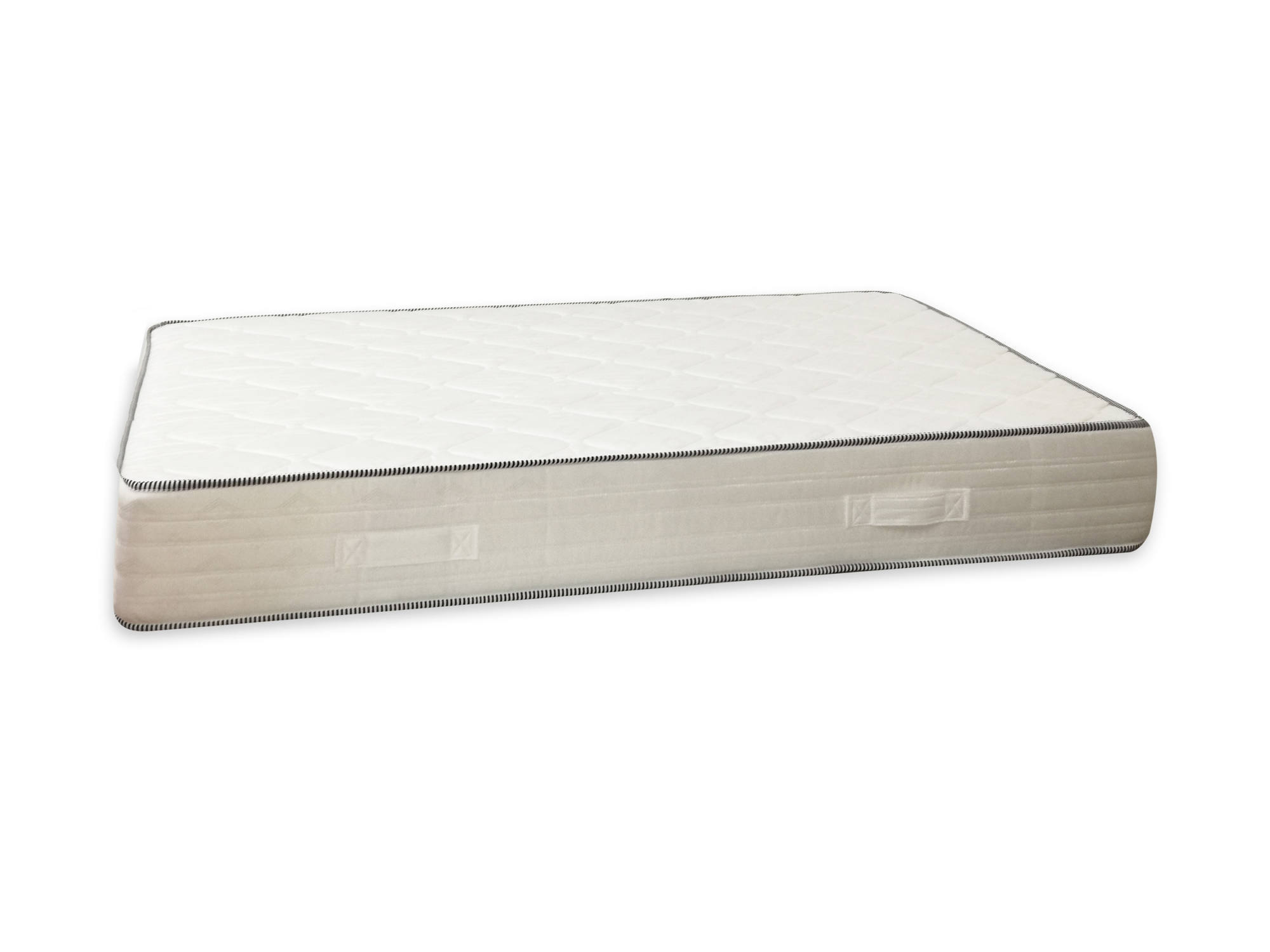 Materasso piazza e mezza 0, Materasso ortopedico in poliuretano espanso, rivestimento in tessuto con imbottitura in fibra anallergica, Cm 120x190h24, Bianco