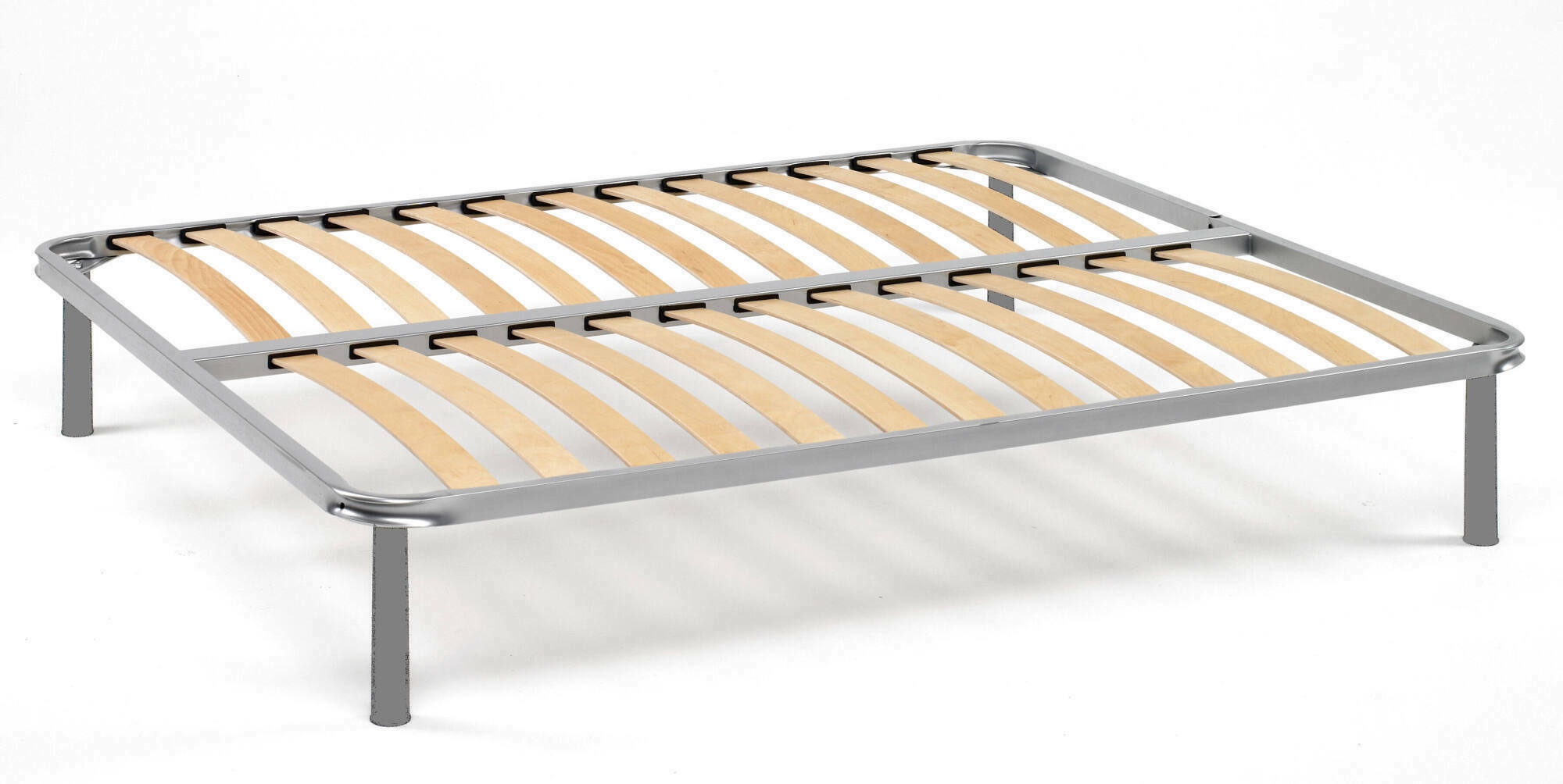 Rete letto matrimoniale Alessa, Rete ortopedica in multistrato di betulla a 13 doghe, 100% Made in Italy, cm 140x190h 34