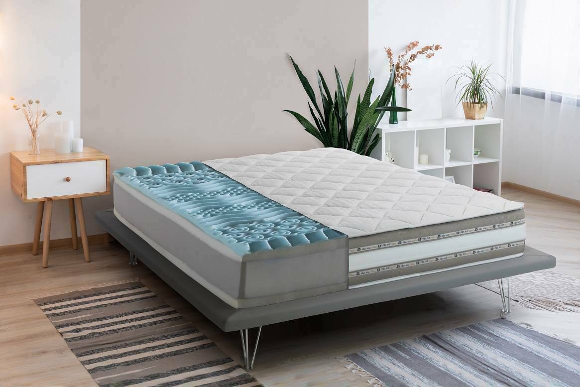 Materasso singolo Assi, Materasso in Memory Foam e Gel a 9 zone differenziate, 100% Made in Italy, Antiacaro e Anallergico, cm 90x200 h27